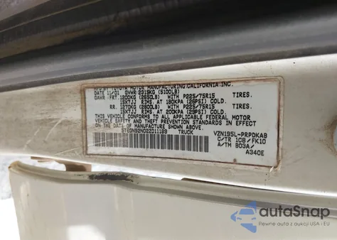 2002 Toyota Tacoma Prerunner V6 из США, поврежденный, VIN 5TEGN92N02Z011189